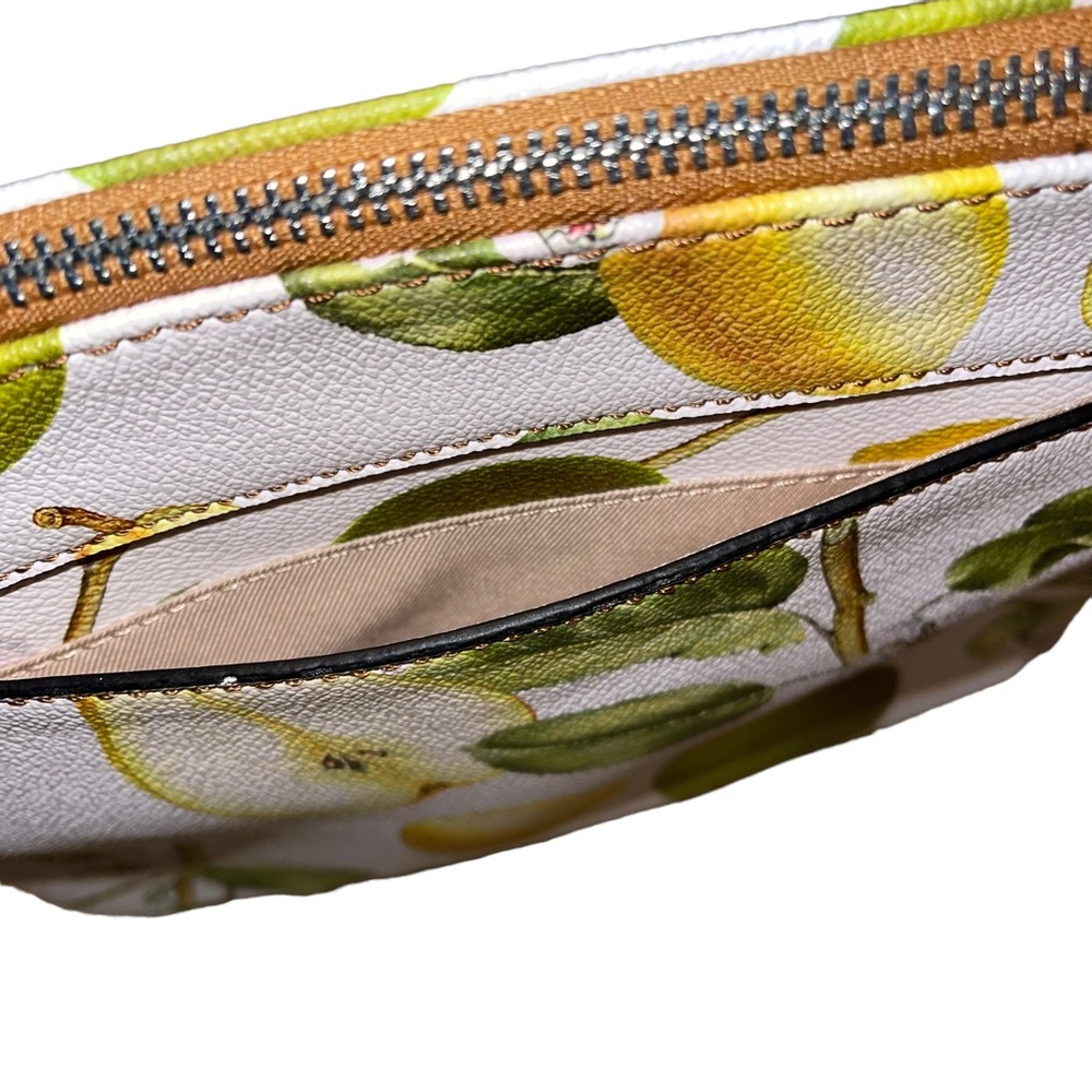 NWT Dana Buchman Lemon & Lime Crossbody Brown Strap 2 Zippered Compartments - Picture 5 of 9